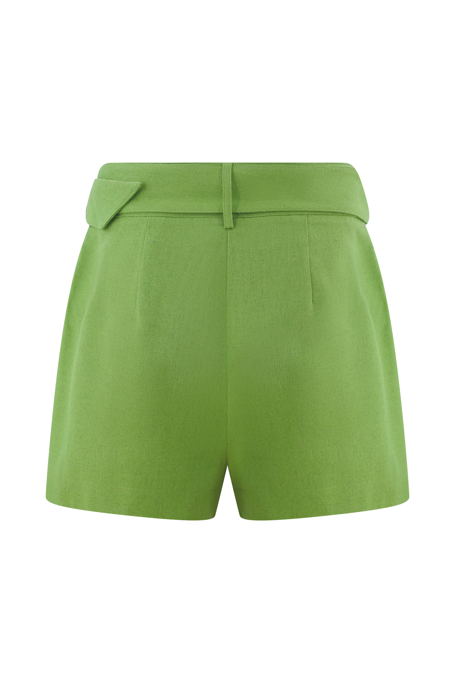 Scout Linen Belted Shorts Green