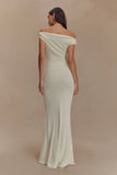 Kinsley Slinky Maxi Dress With Hardware Ivory