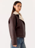 Demine Double Faced Short Coat Chocolate
