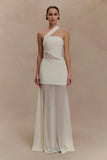 Vashti Cut Out Mesh Maxi Dress Ivory