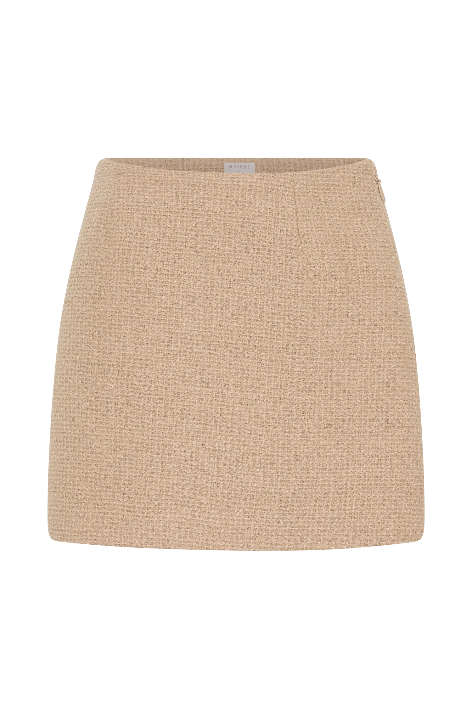 Camilla Boucle Mini Skirt Light Taupe