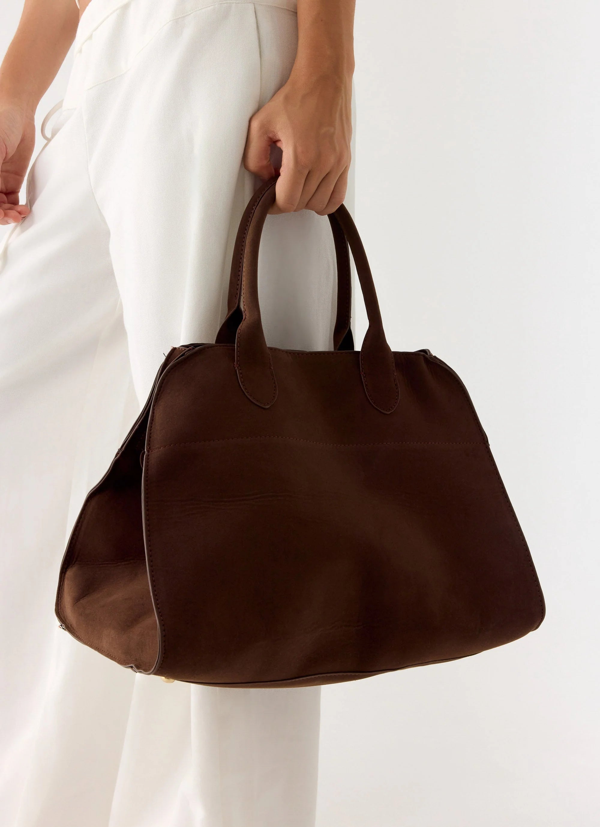 Twilight Drift Faux Suede Bag Espresso