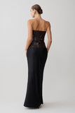 Thalia Faux Leather Boned Corset Dark Chocolate