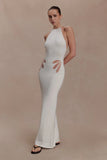 Brock Knit Halter Maxi Dress White