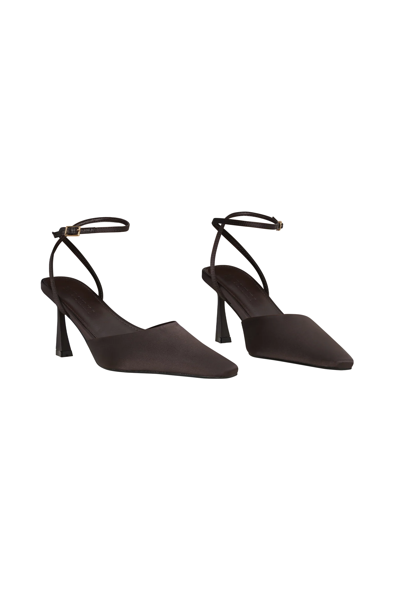 Marley Satin Pointed Heel Chocolate