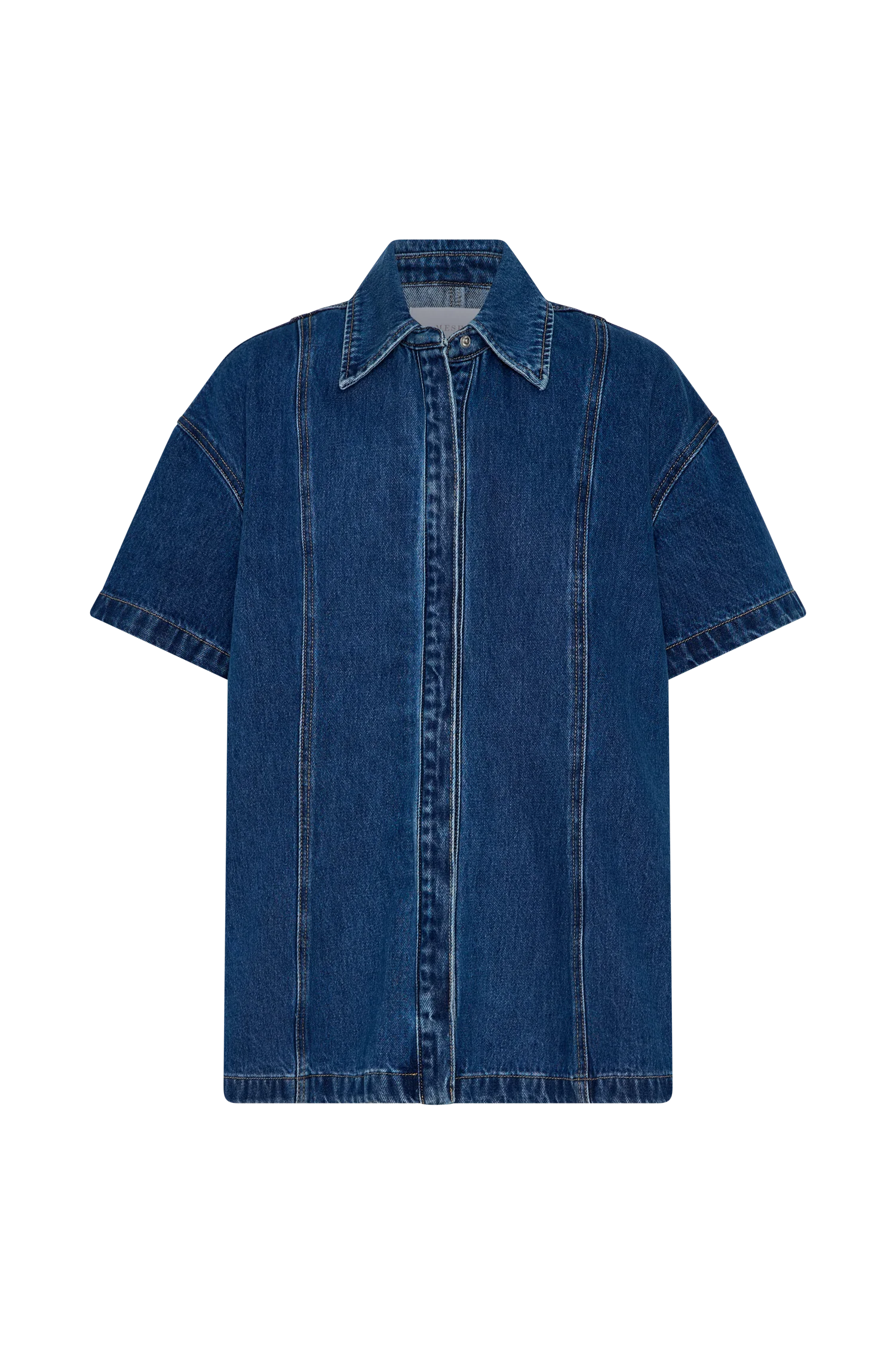 Maya Oversized Denim Shirt Dark Blue