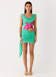 Good Fortune Mini Dress Jungle Bloom