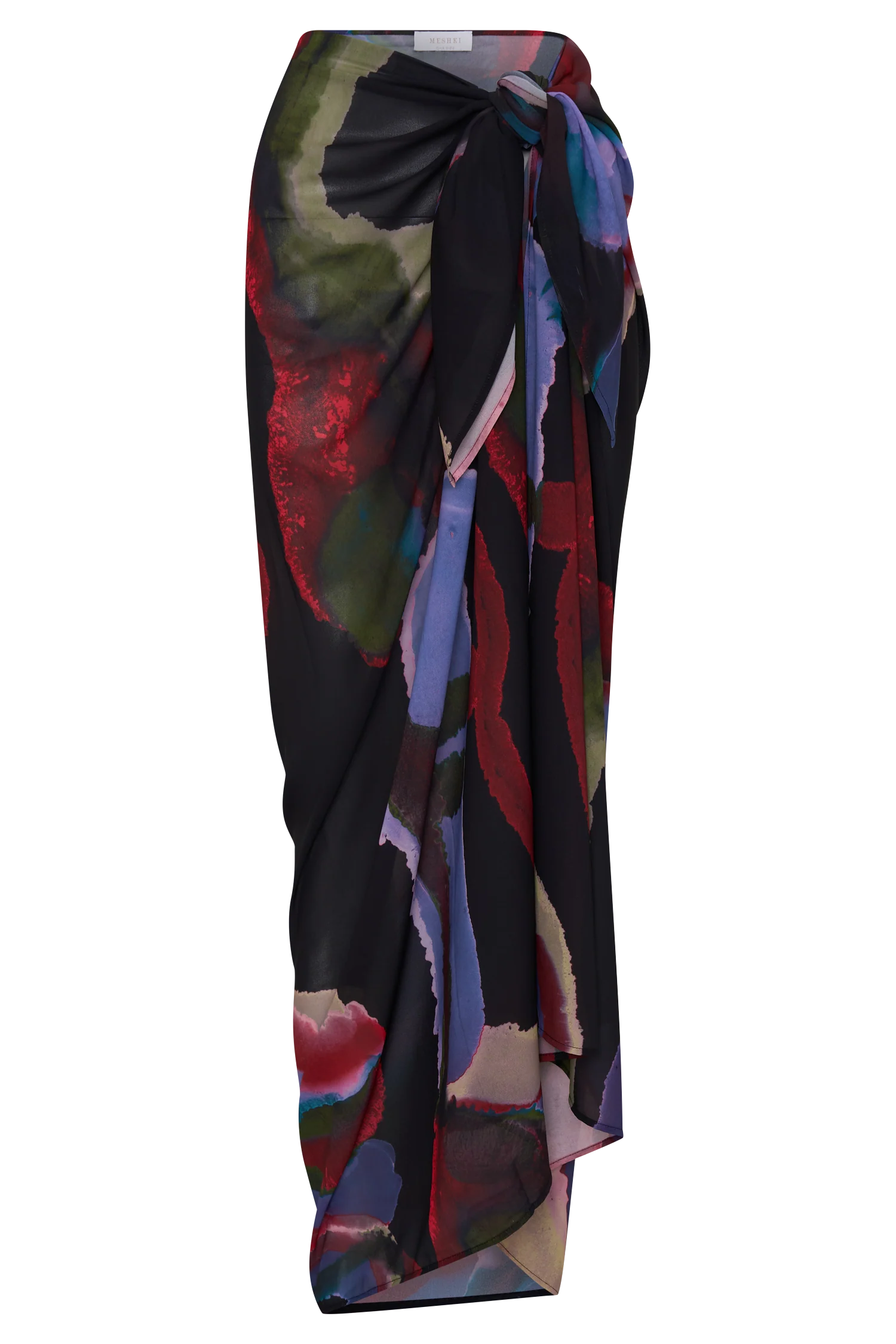 Evie Chiffon Sarong Multi Fluid Reverie Print