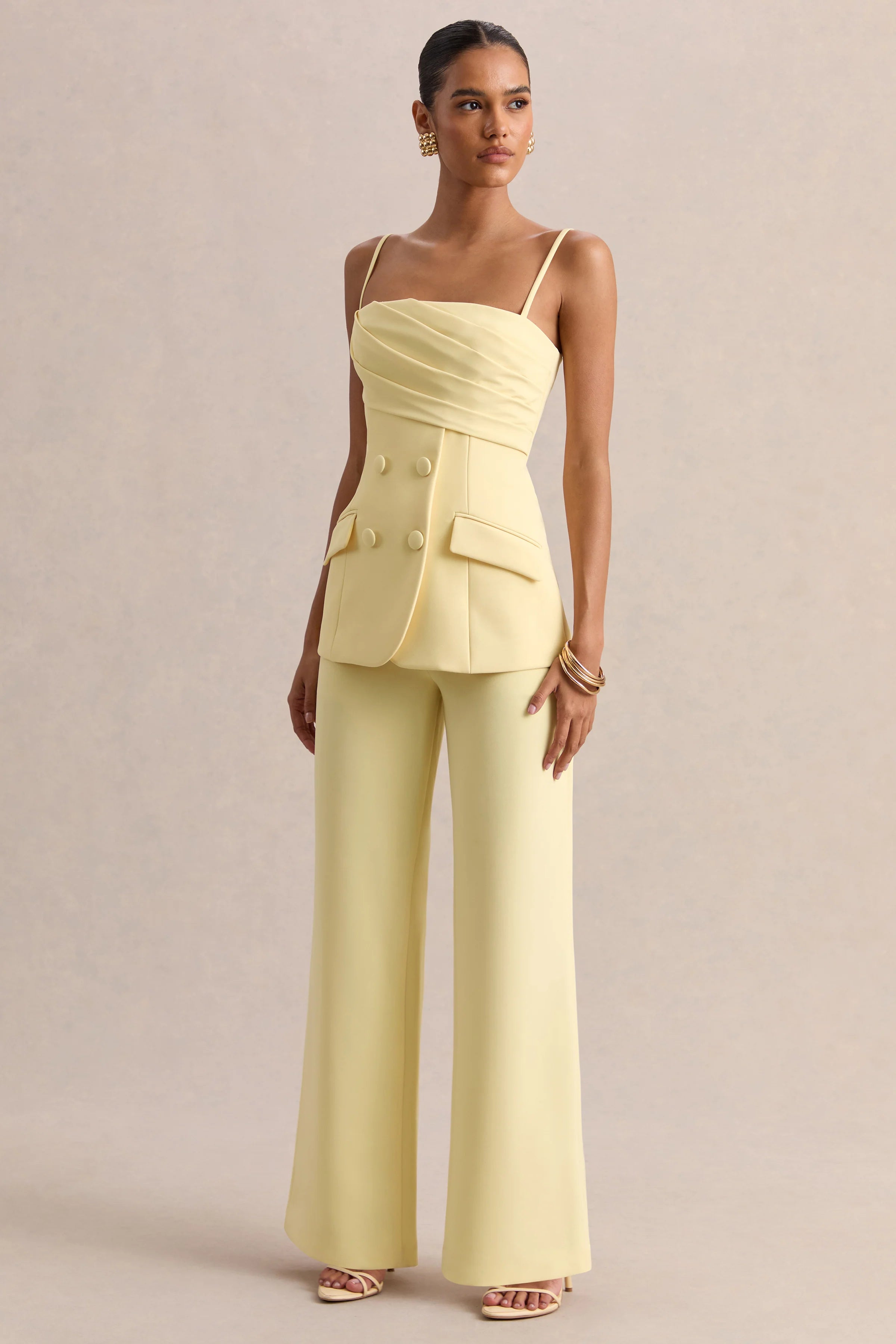 Malou Lemon Tailored Trousers