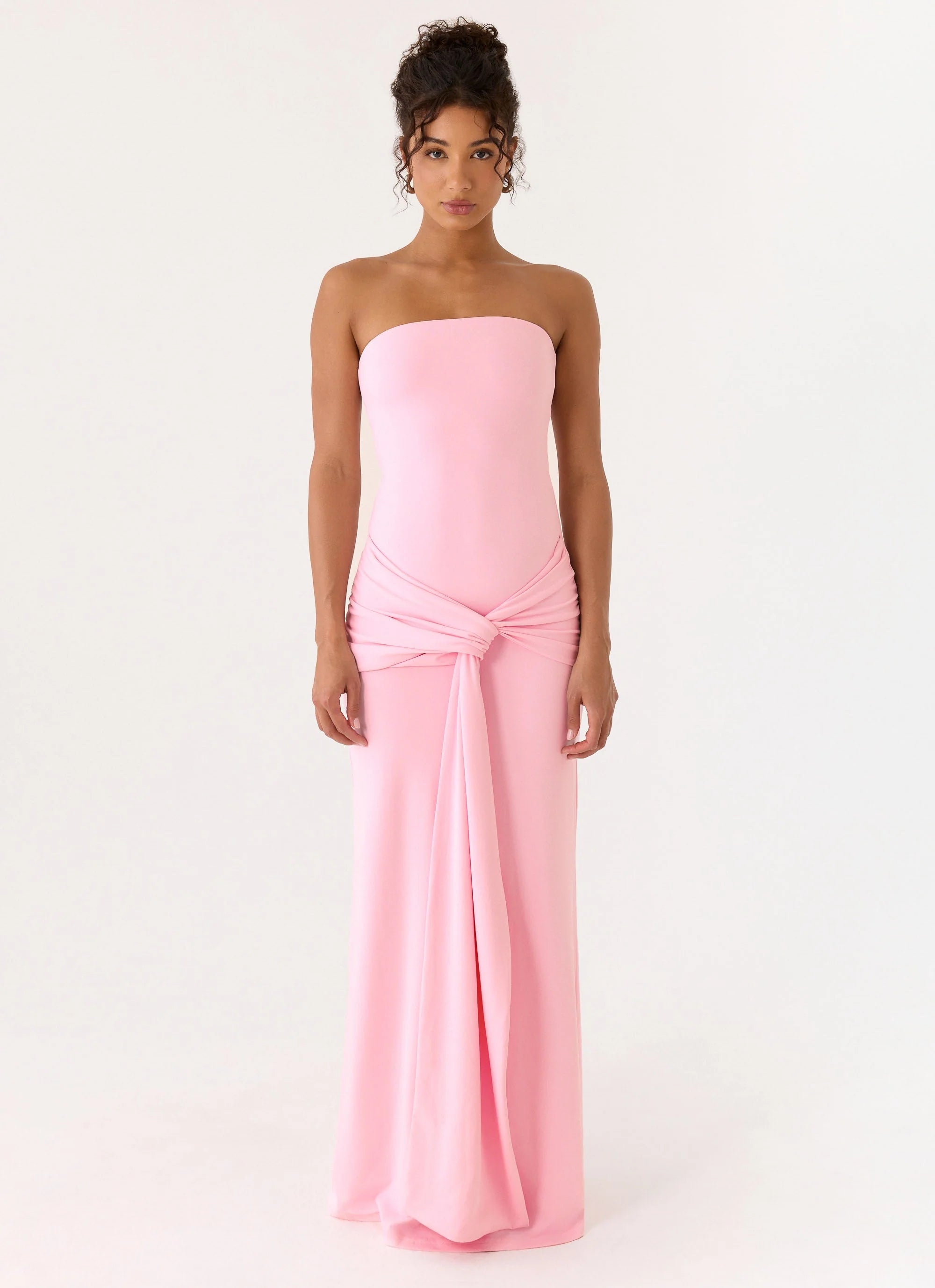 Sandrine Strapless Maxi Dress Pink