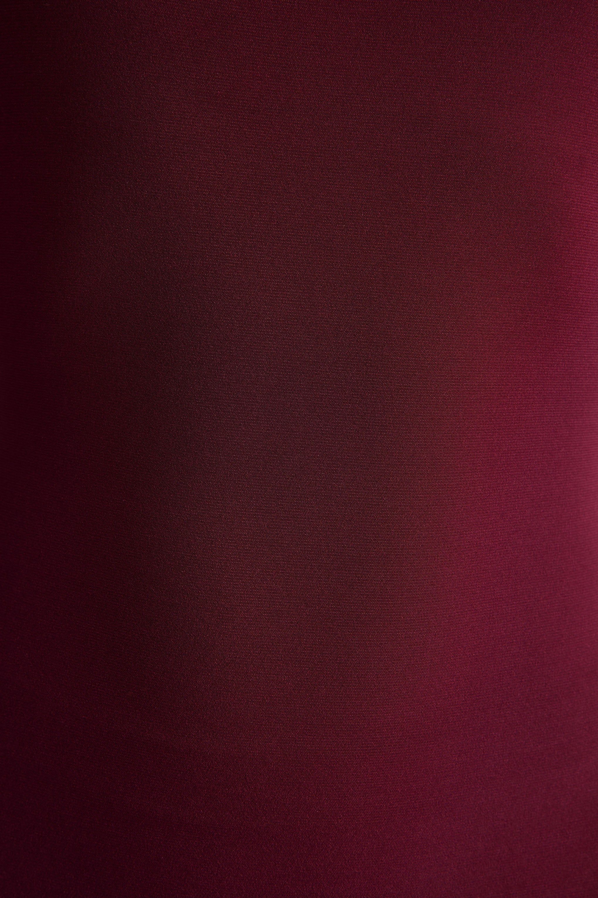 Ottilie Burgundy Asymmetric Neck Maxi Dress