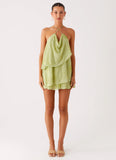 On The Go Beaded Mini Dress Mint