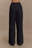 Campbell Cotton Wide Leg Pants Black
