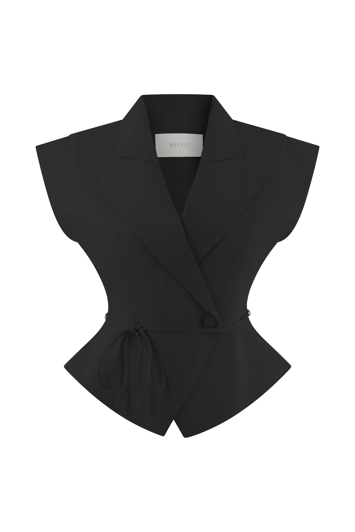 Andina Shortsleeve Linen Top Black