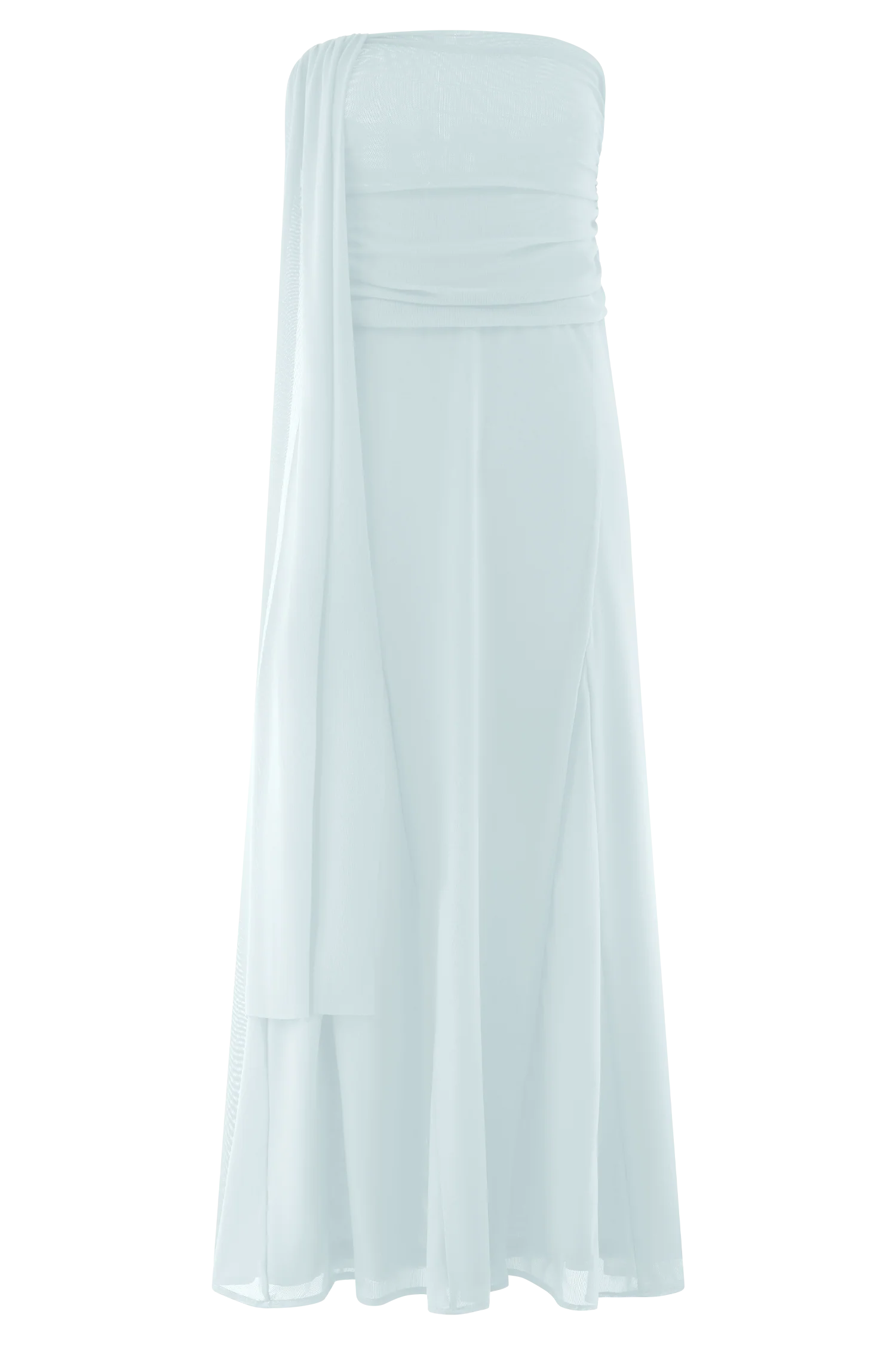 Arna Mesh Maxi Skirt Pale Blue