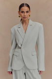 Jameson Cinched Suiting Blazer Light Sage