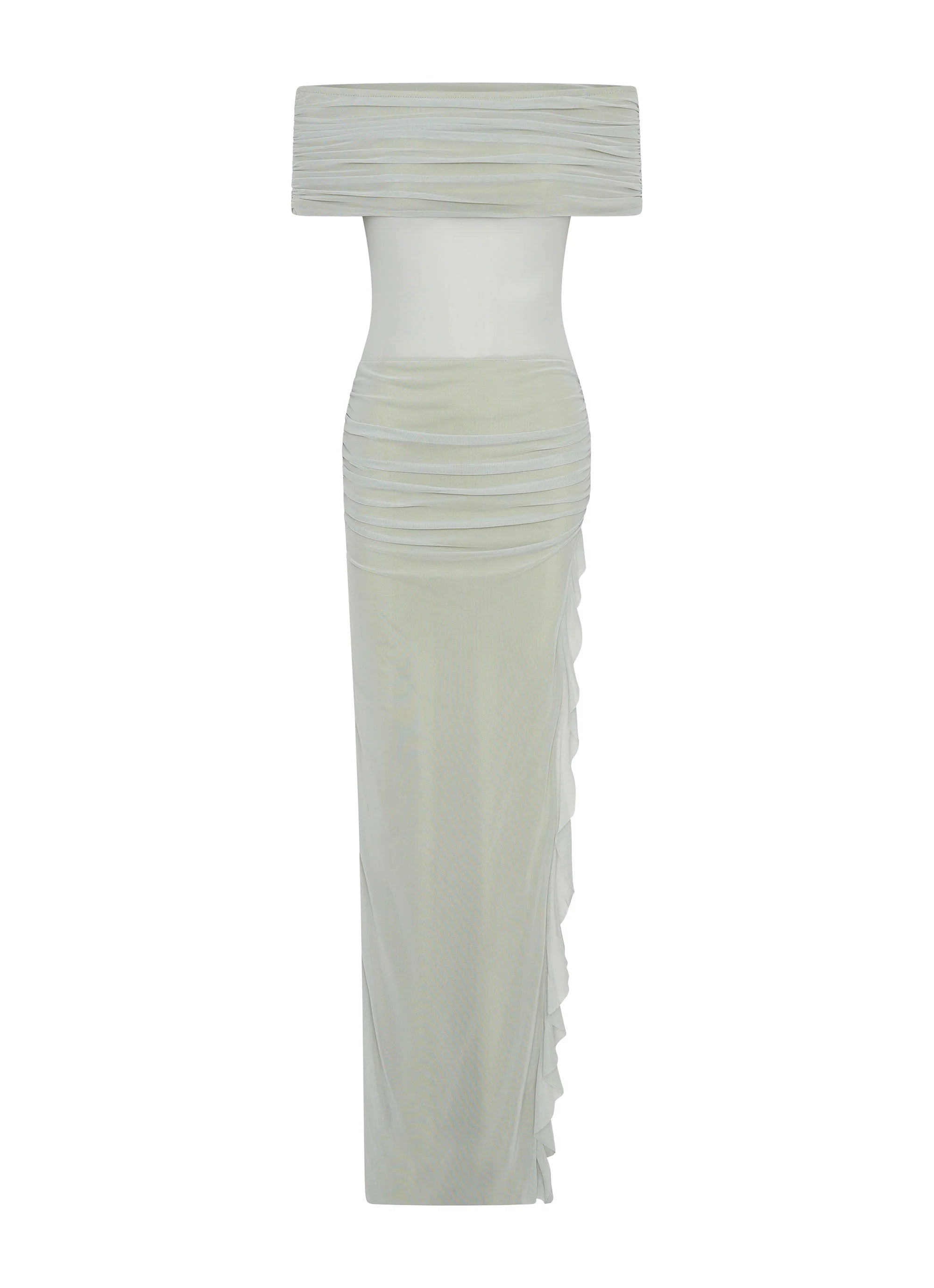 Nelly Off Shoulder Maxi Dress Pistachio
