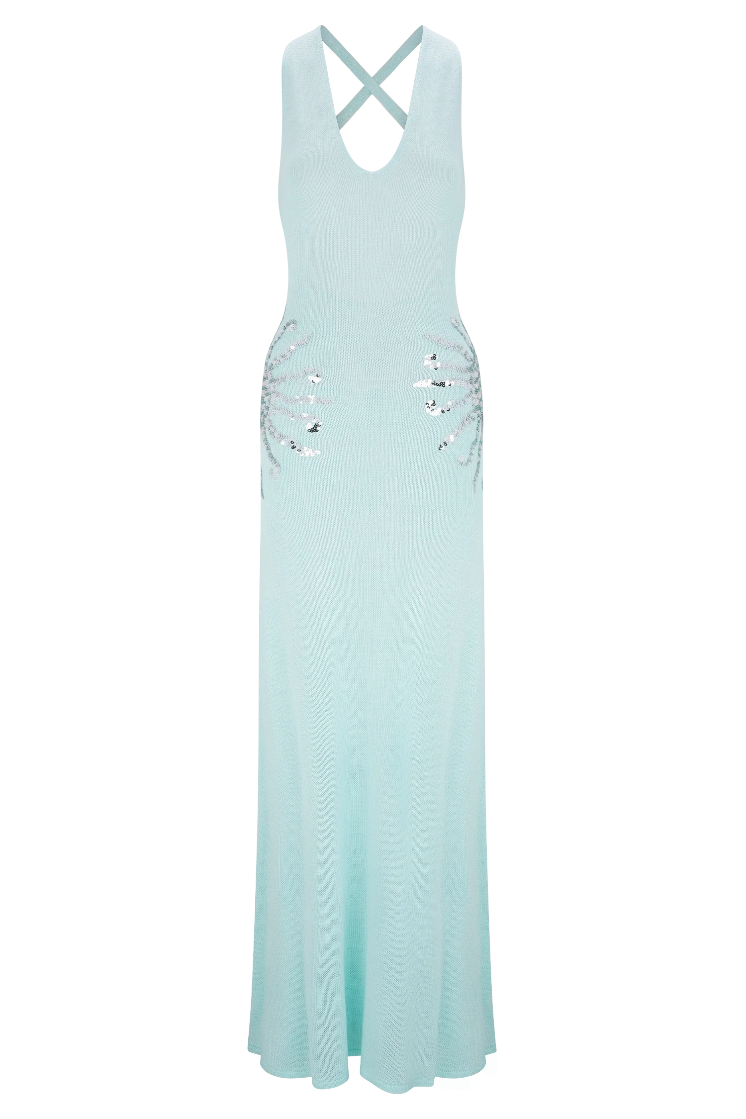 Ellington Knit Maxi Dress With Sequin Lagoon