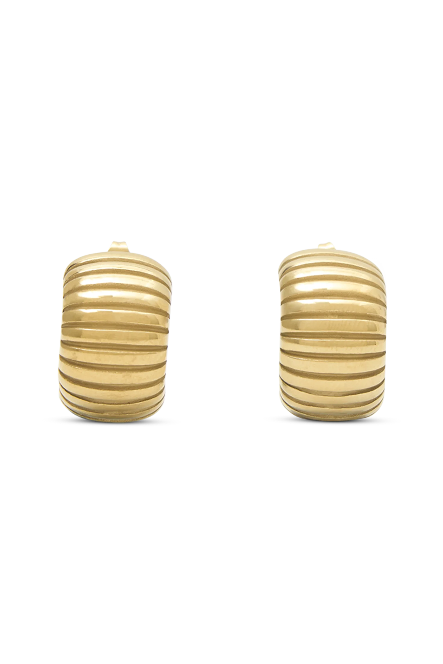 Amelia Textured Hoop Gold
