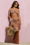 Navagio Beige Straw Tote Bag