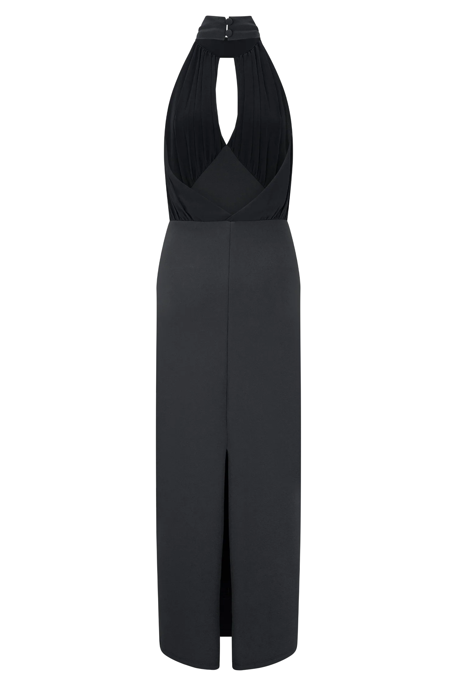 Mierah Halter Midi Dress Black
