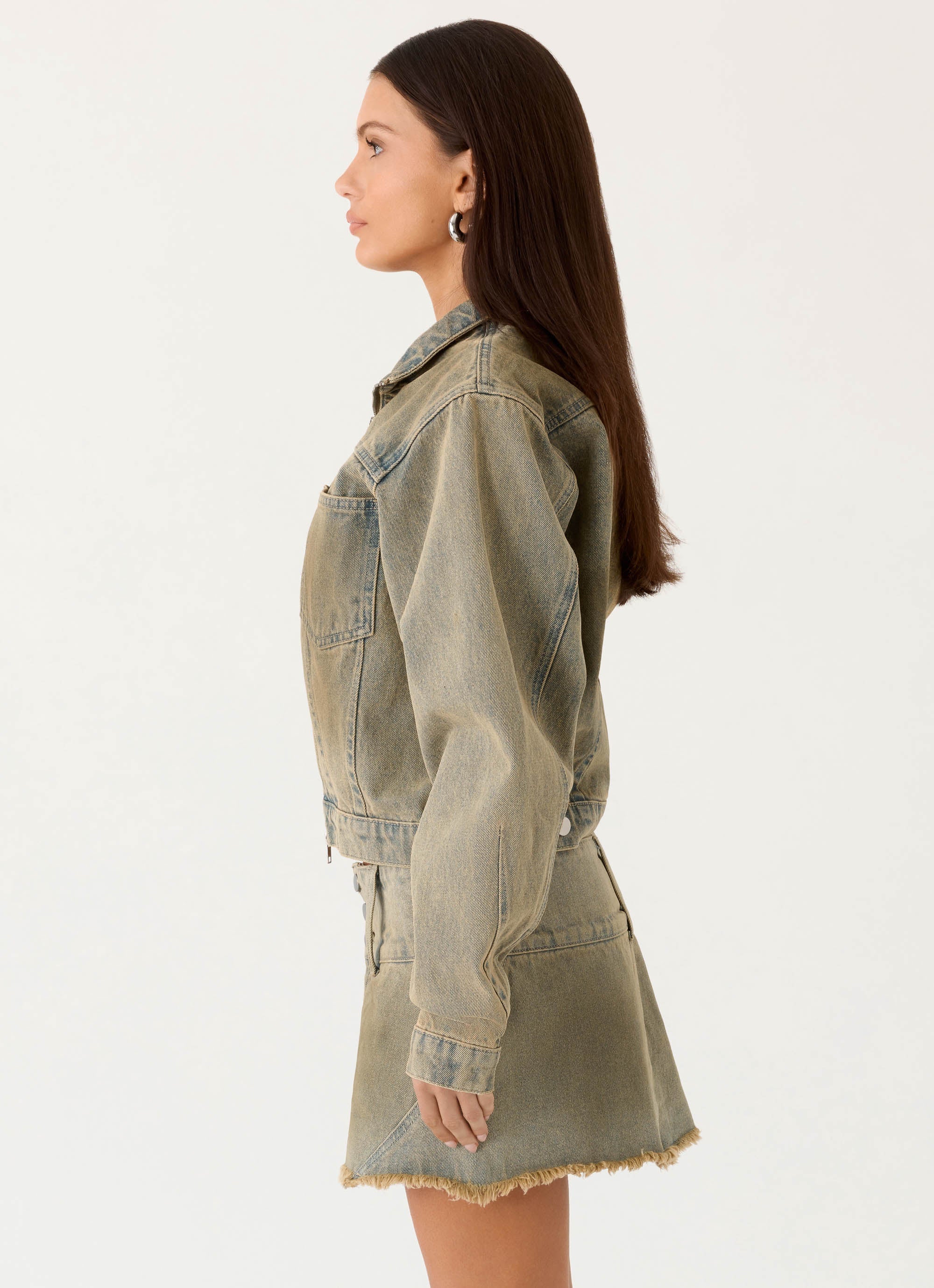 Roman Darts Jean Jacket Vintage Tan Wash