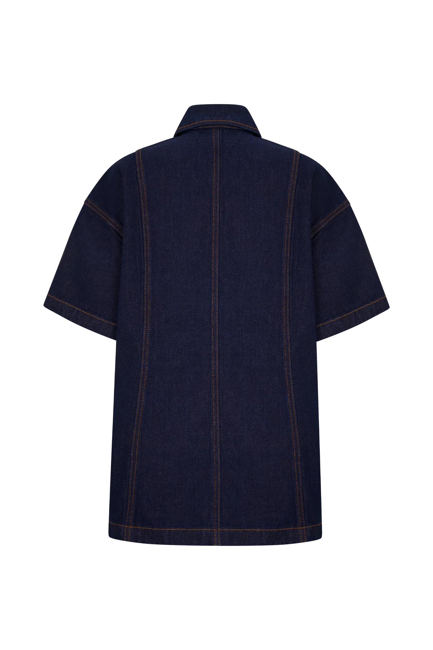 Maya Oversized Denim Shirt Indigo Blue