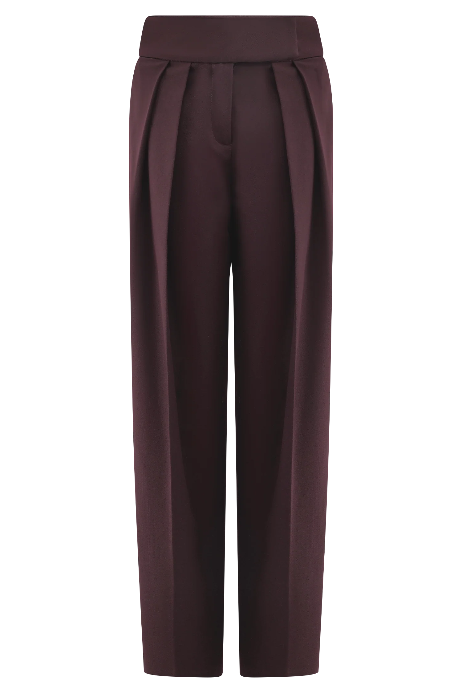 Penelope Pleated High Waisted Pants Chocolate