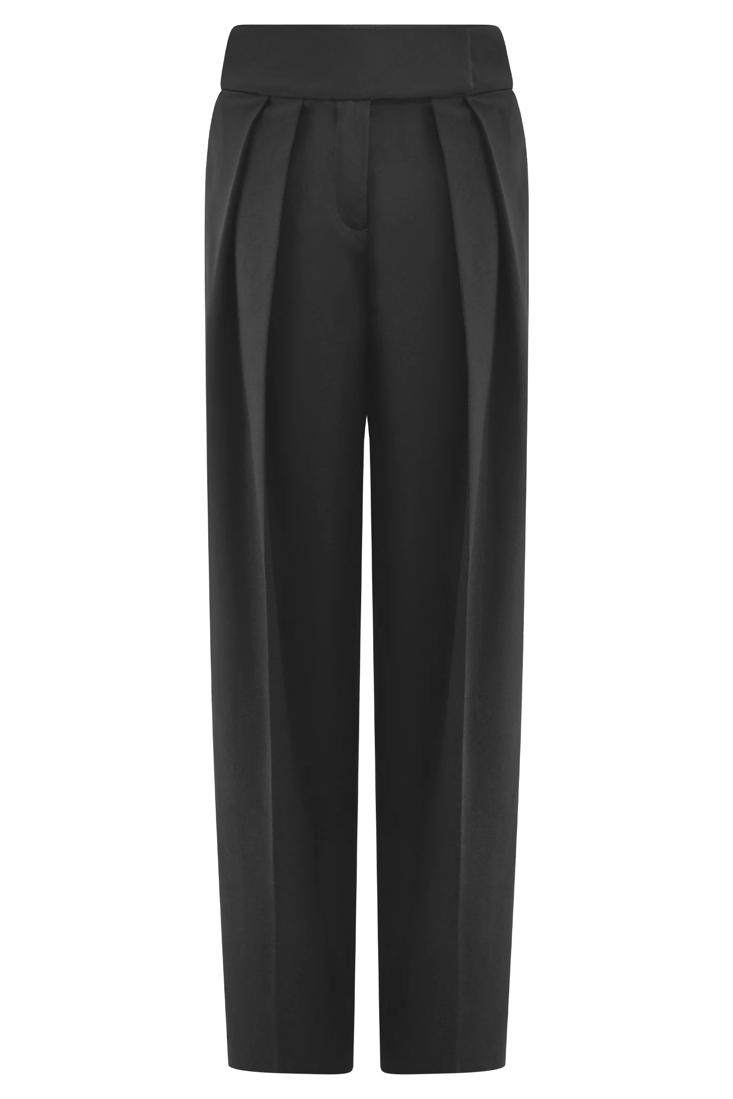 Penelope Pleated High Waisted Pants Black