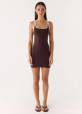 Kayla Mini Dress - Chocolate