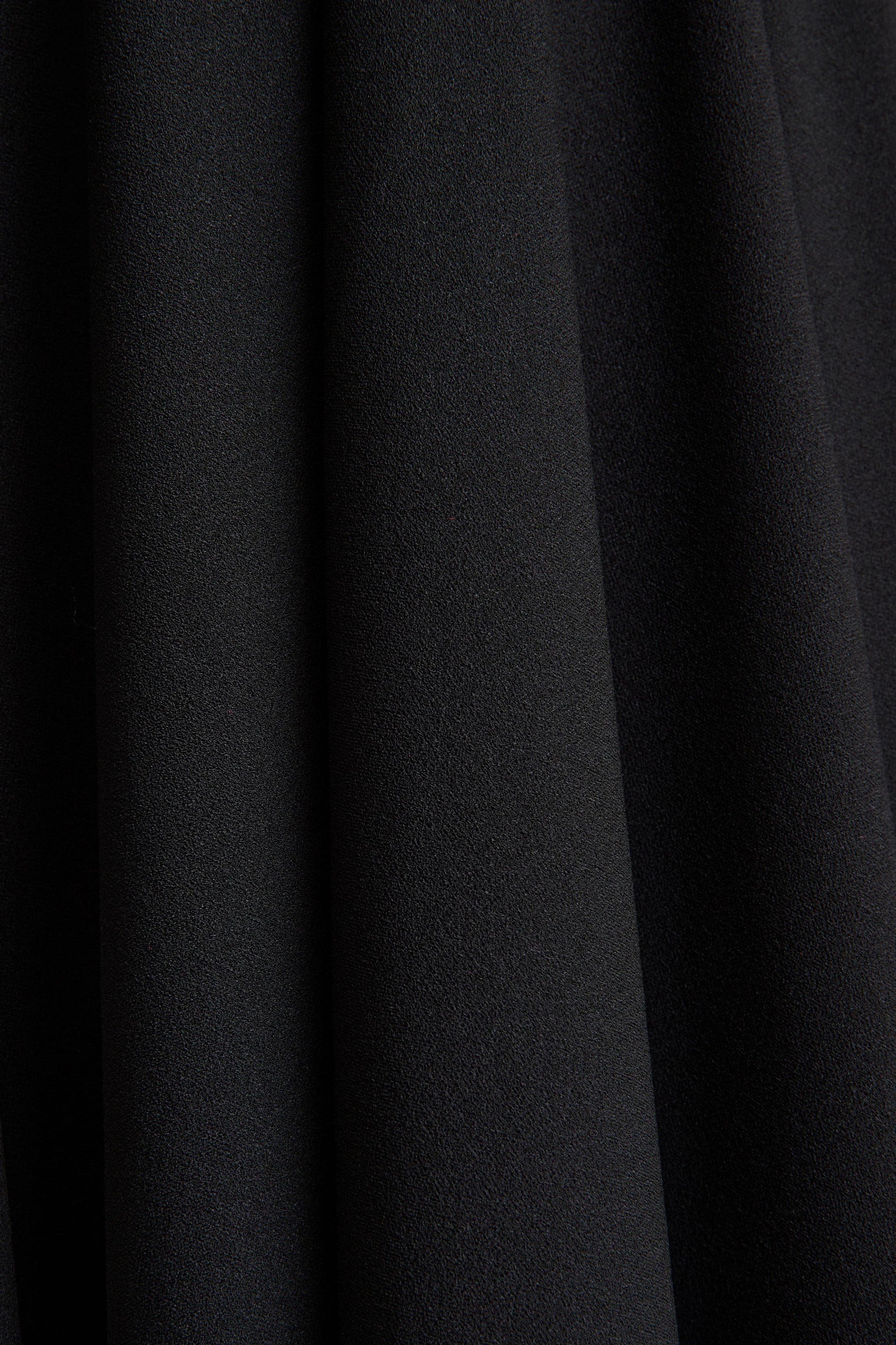 Nova Black High Neck Midi Dress With Cape Sleeves