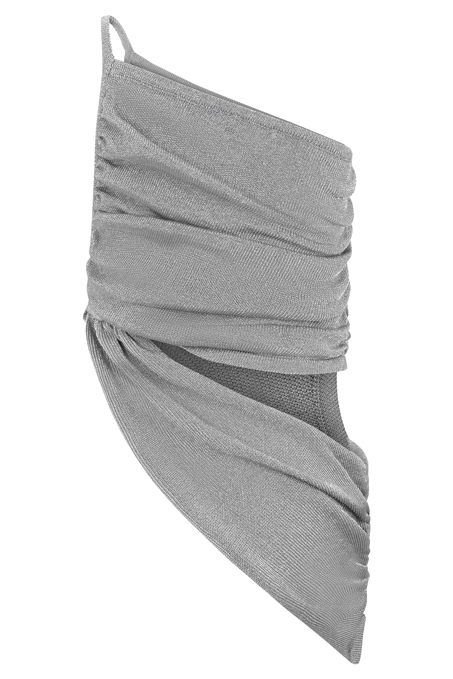 Corah Lurex Drape Knit Top Silver