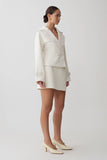 Elara Suiting Mini Skirt Ivory