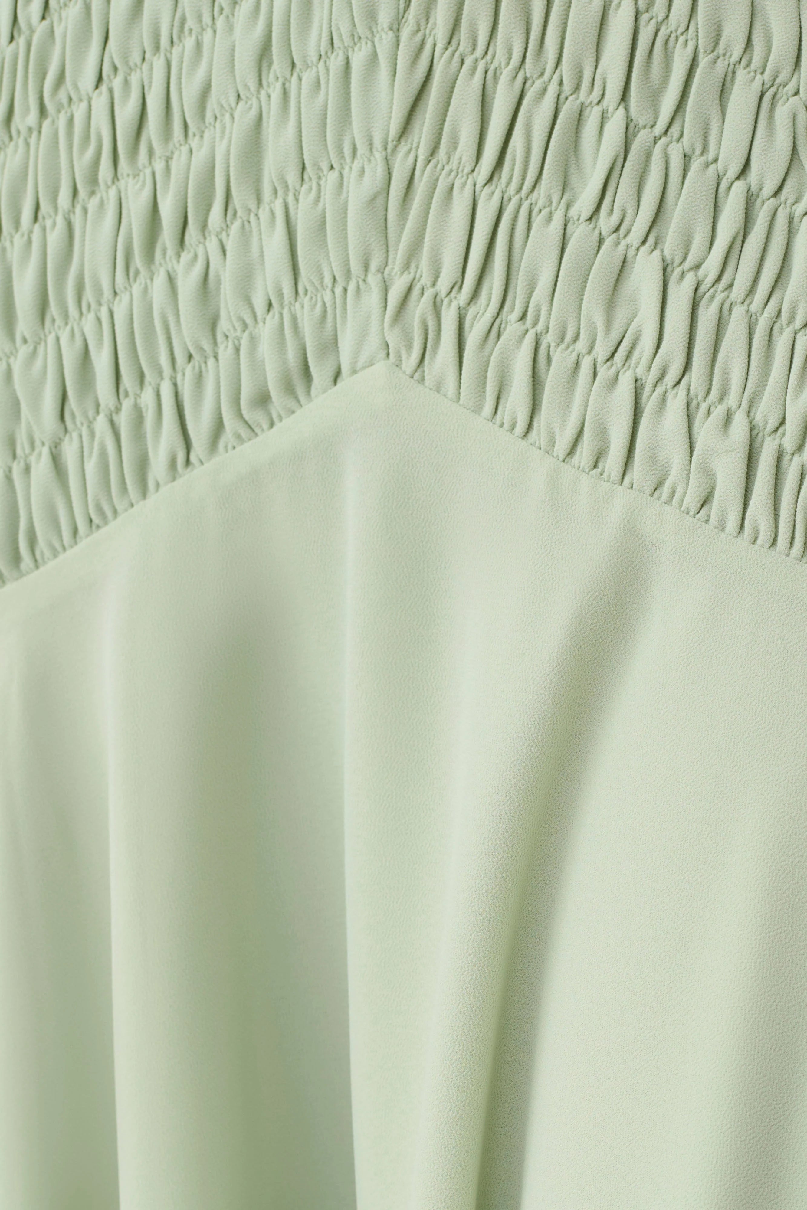 Evelyn Shirred Chiffon Maxi Dress Sage