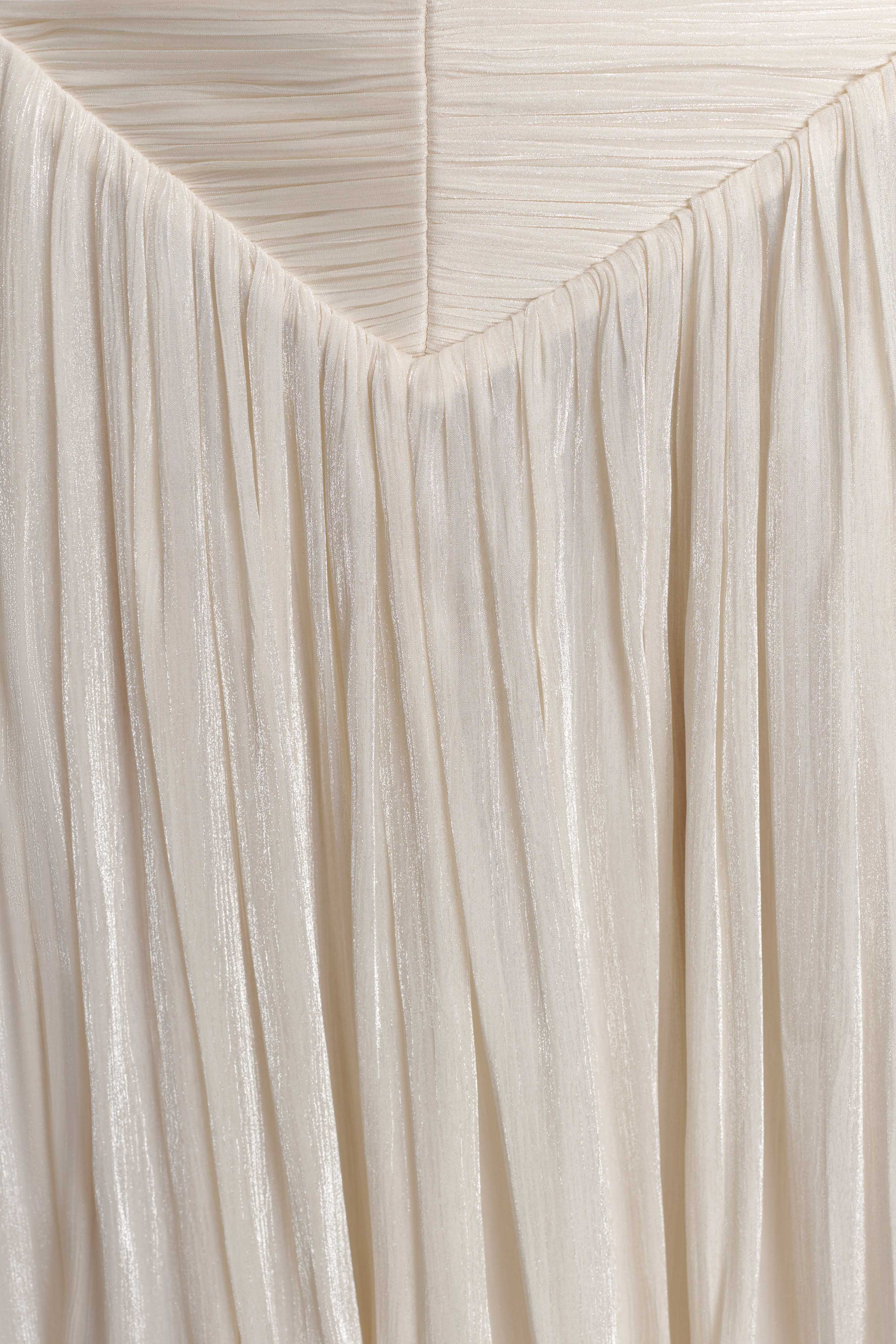 Makena Gathered Midi Skirt Opal White