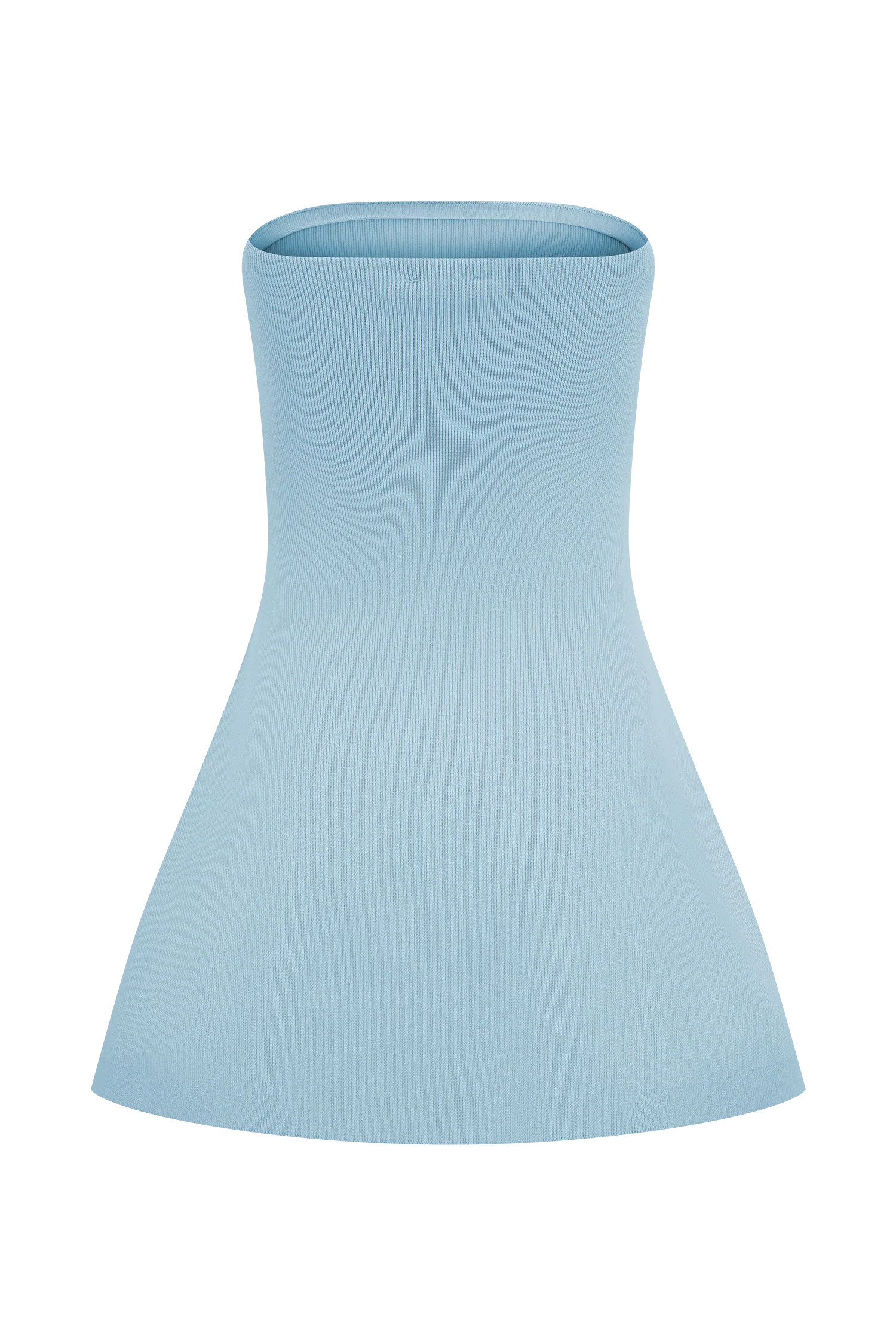 Anette Bandage Knit Strapless Top Sky Blue