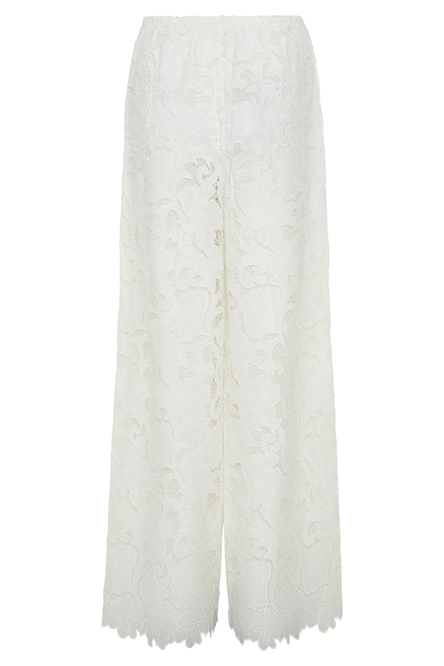 Tessa Broderie Straight Leg Pants White