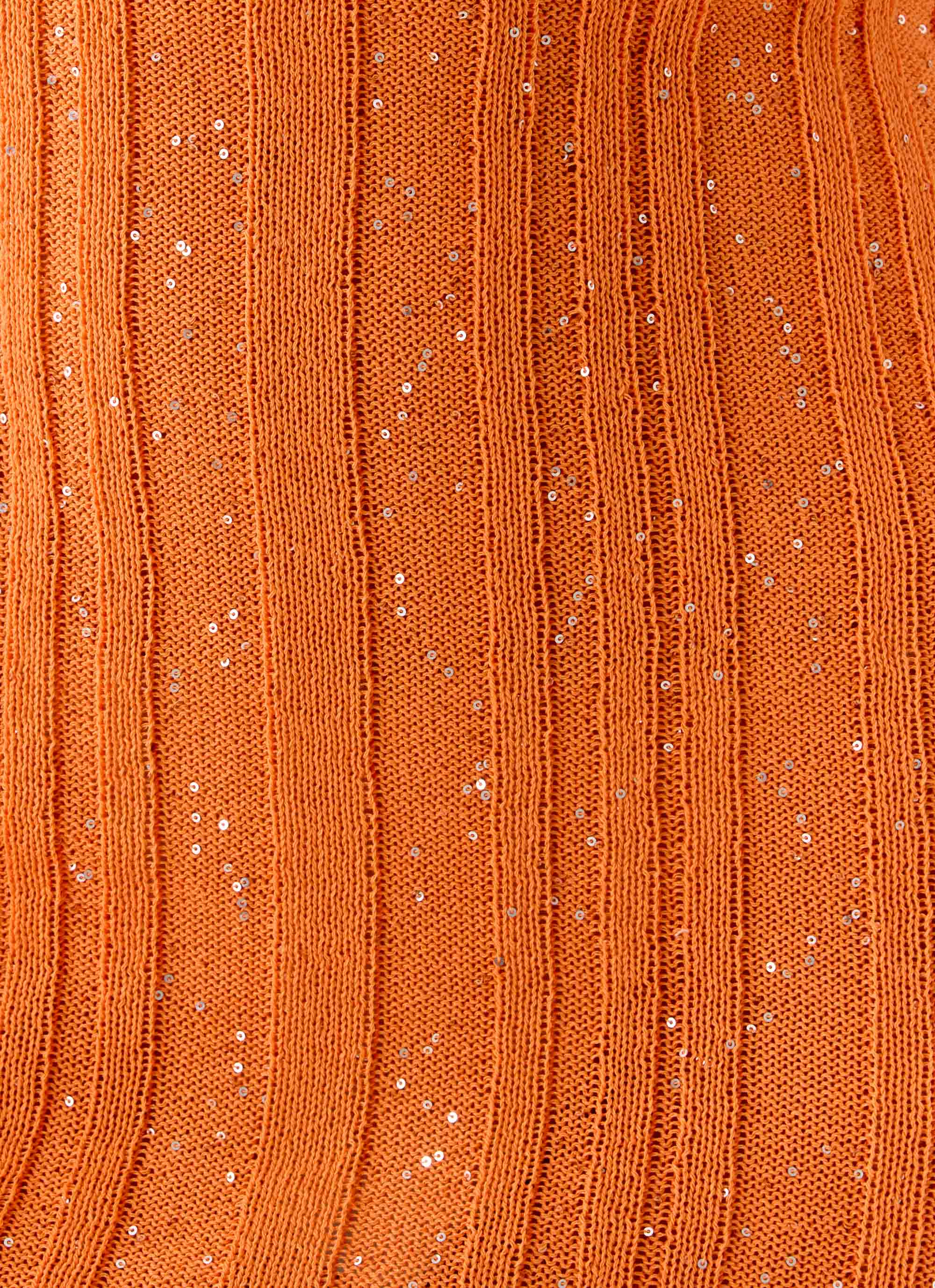 Estrella Long Sleeve Knit Mini Dress Orange