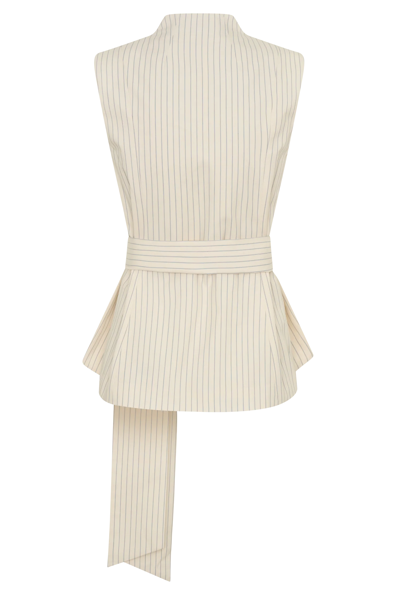 Alina Waist Tie Sleeveless Top Stripe