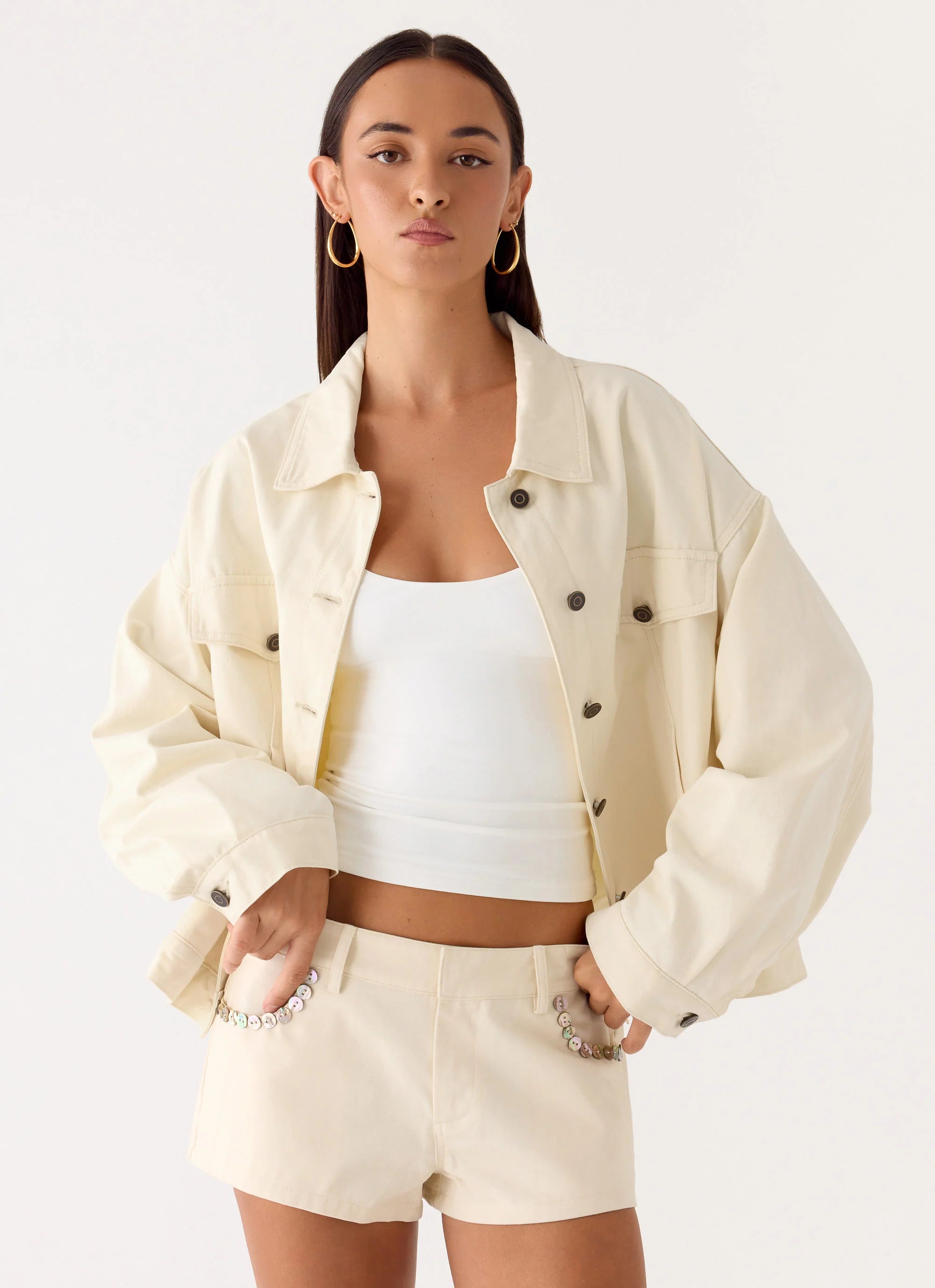 Lewis Drill Jacket Ivory