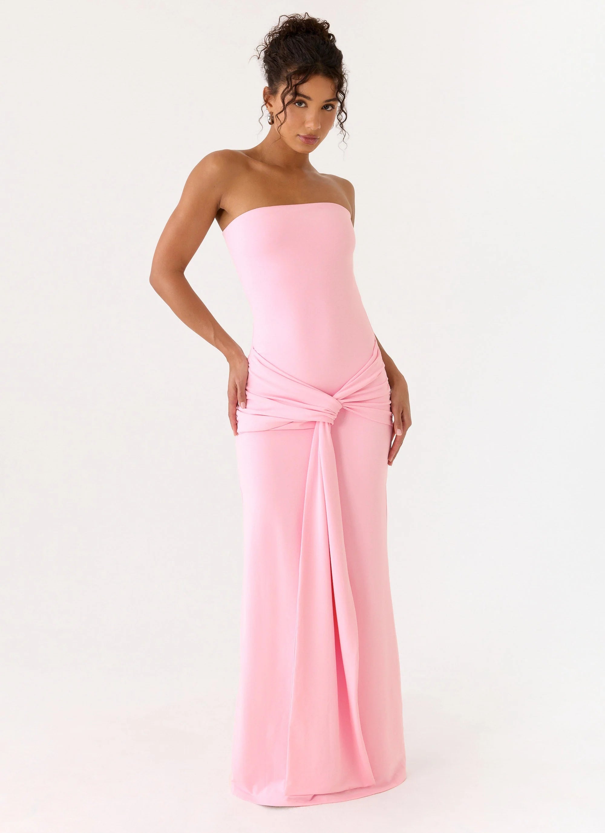 Sandrine Strapless Maxi Dress Pink