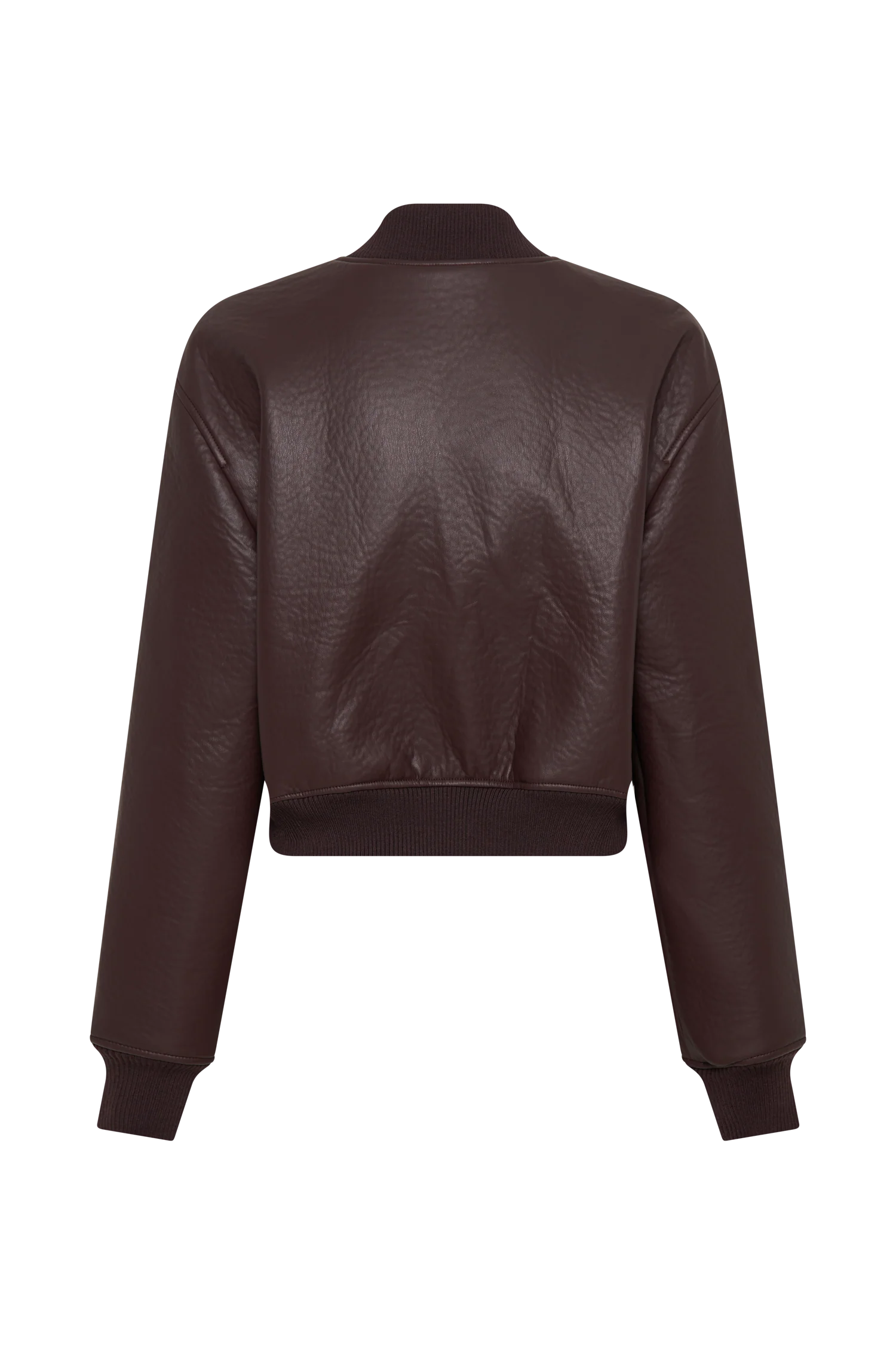 Codi Faux Leather Bomber Jacket Merlot