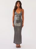 Alexa Metallic Maxi Dress Twilight