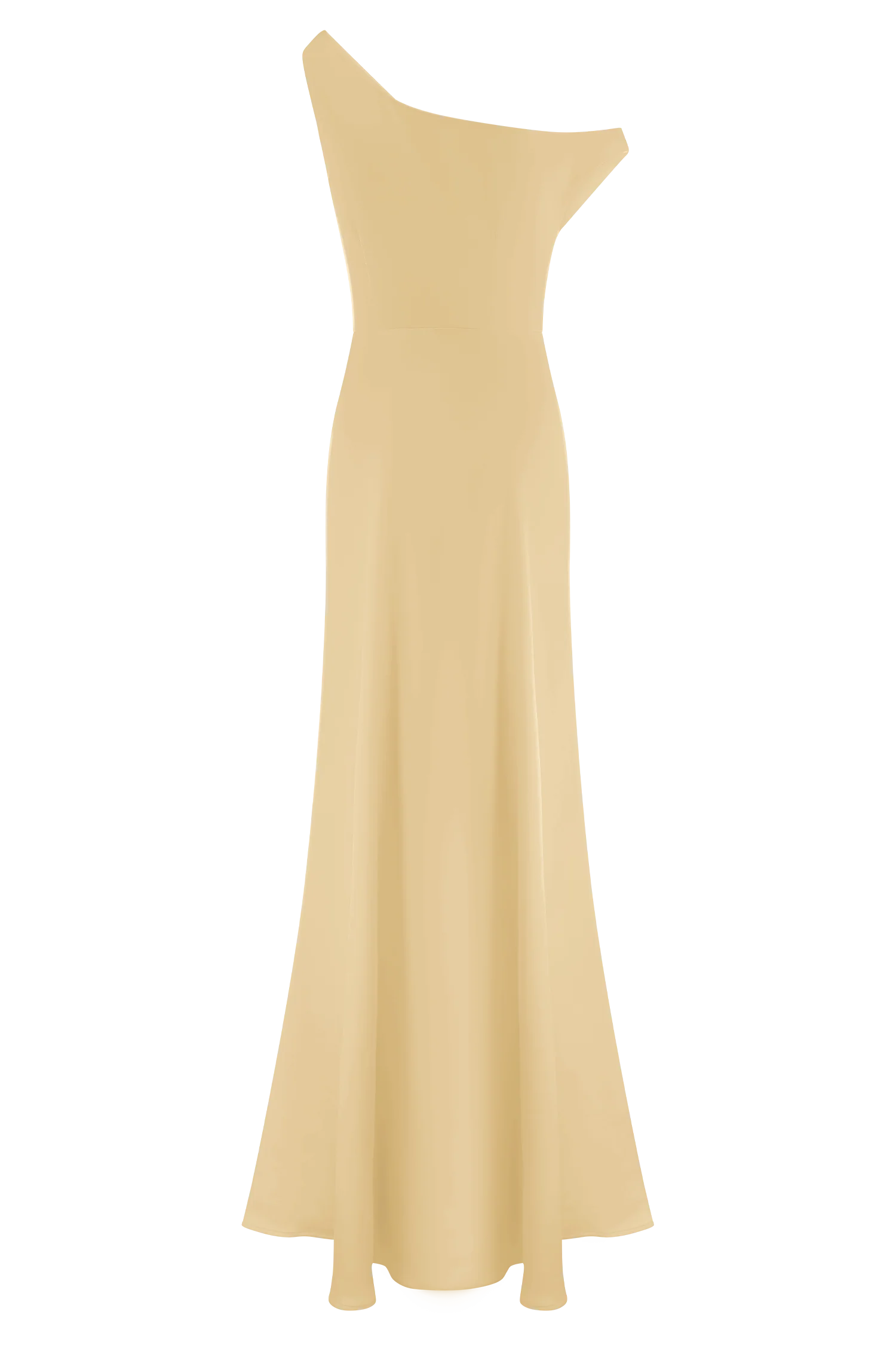 Jacinta One Shoulder Maxi Dress Pastel Lemon