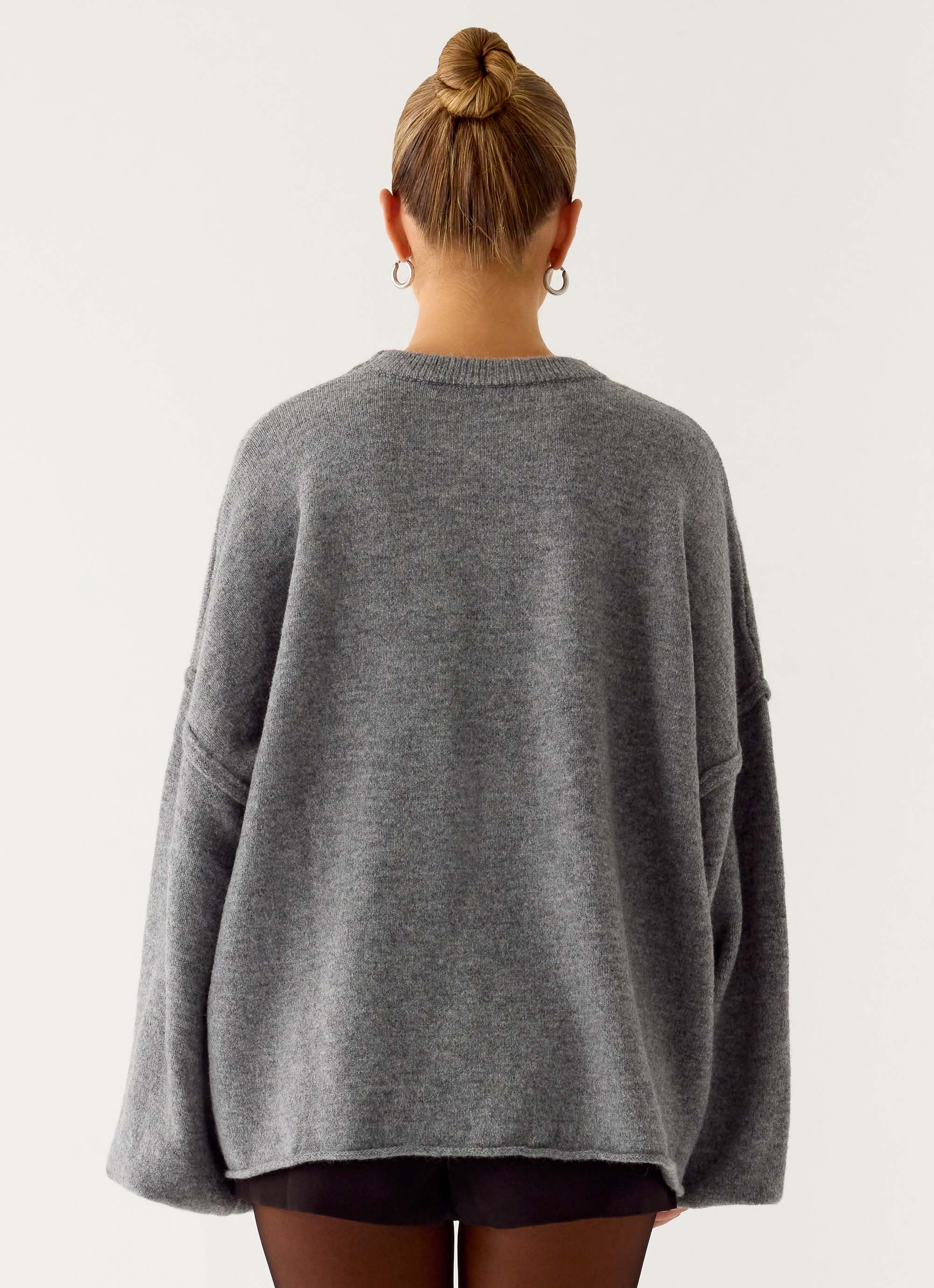 Jack Oversized Knit Sweater Grey