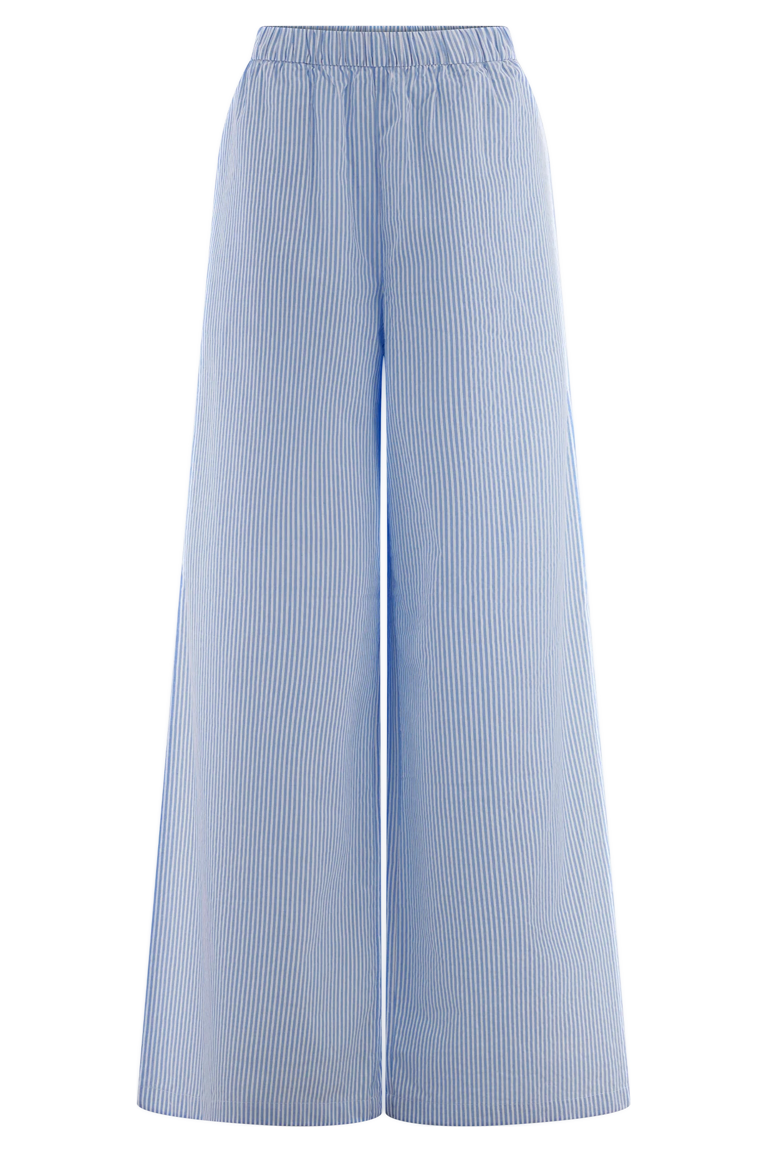 Hansen Wide Leg Pants Blue Pinstripe