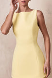 Hadley Lemon Boat Neck Maxi Dress With Drop Waist