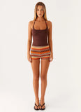 Sunset Stripe Micro Shorts Sunset Stripe