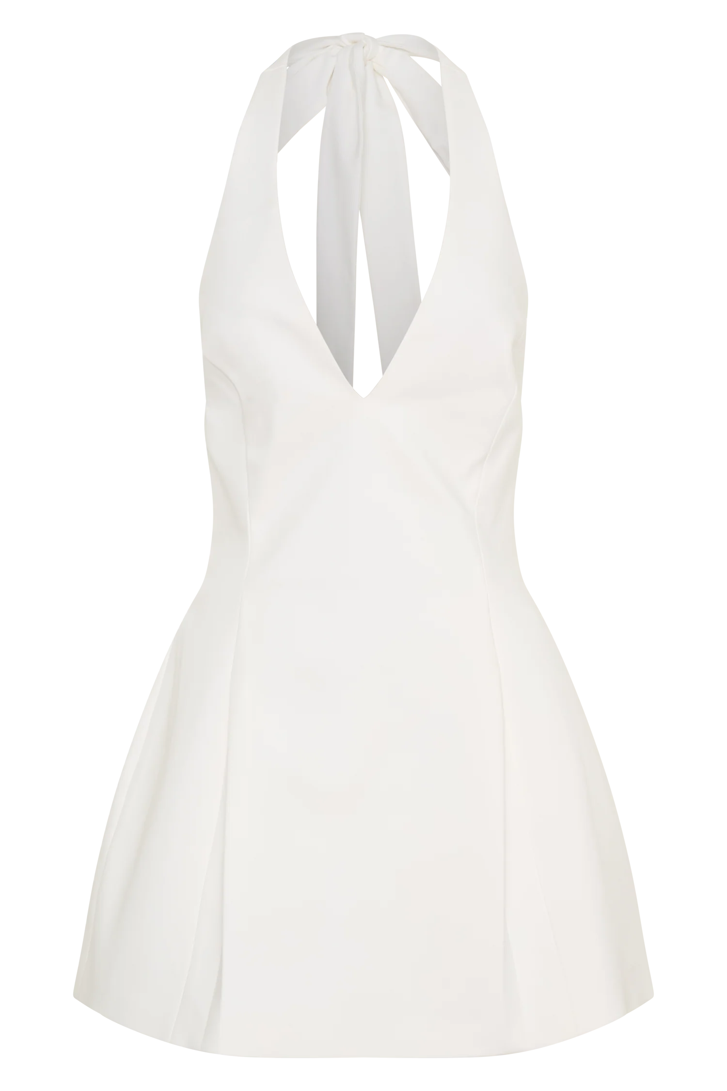 Nelly Halter Neck Cotton Mini Dress White
