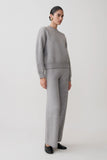 Evan Knit Wide Leg Pants Grey Marle